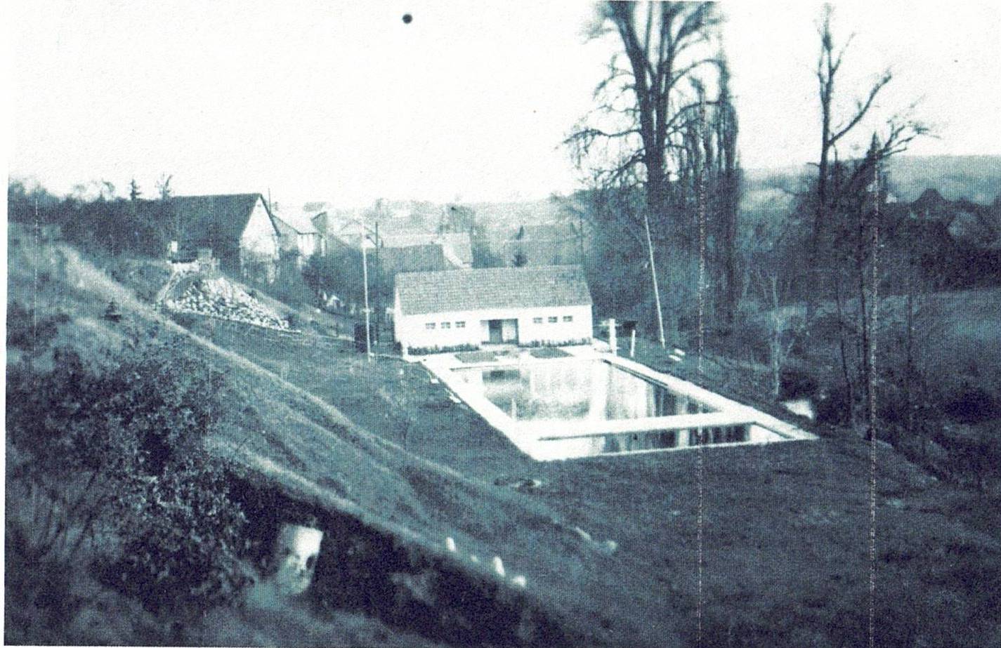 Bau des Seibersbacher Schwimmbades Willkommen in Seibersbach